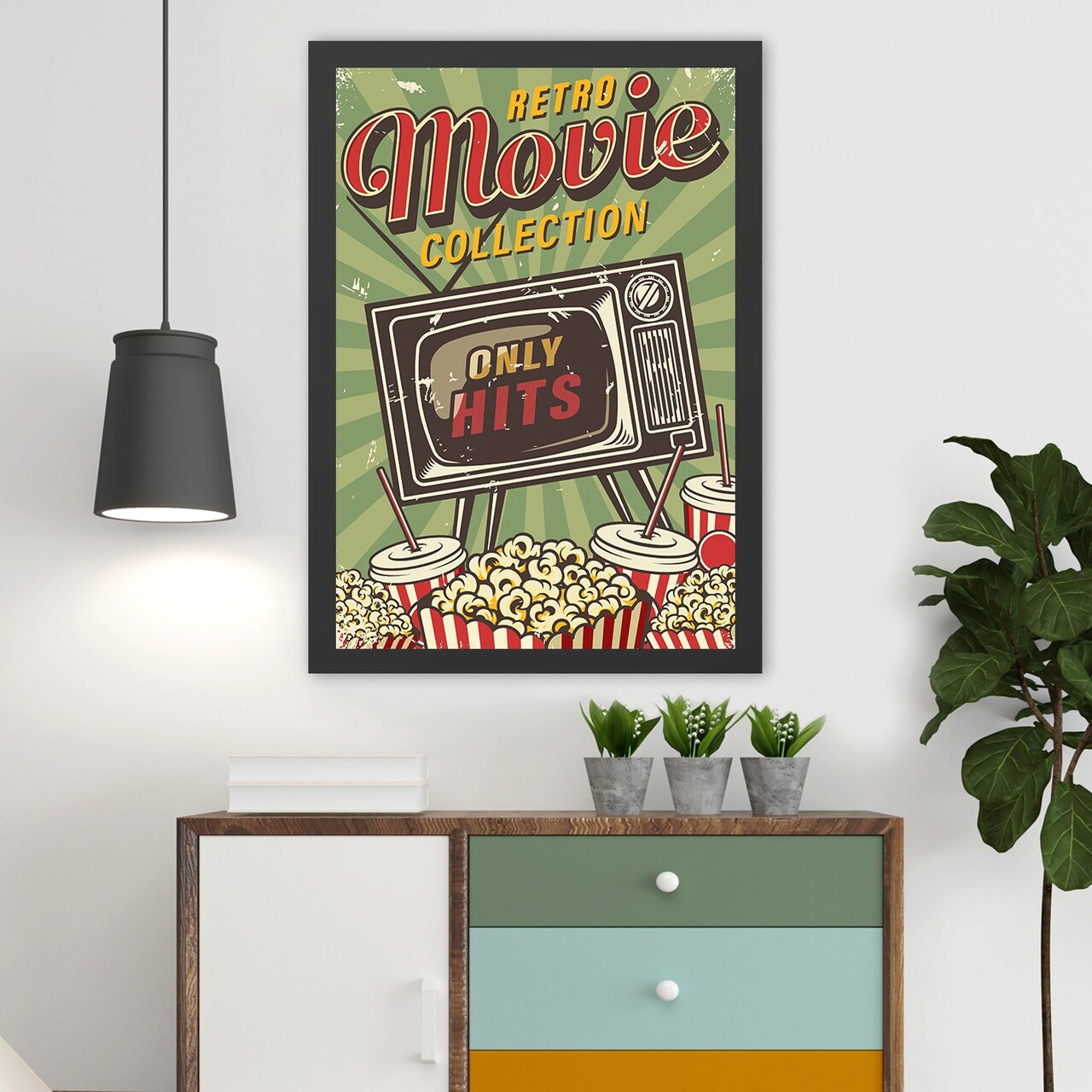 Tablou decorativ, Retro Movie Collection 2 (40 x 55), Polistiren, Multicolor - imagine 3